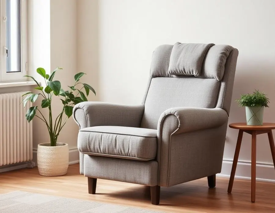 Handmatig verstelbare relaxfauteuil in een Nederlandse woonkamer